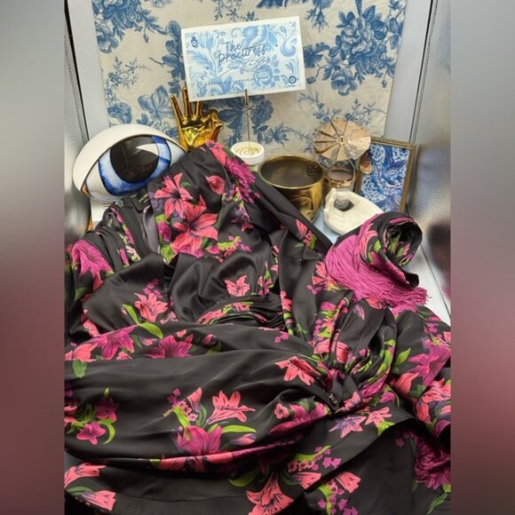 🆕 BRONX & BANCO 🧿 NWOT Bedouin Pink Lily Mini Dress, Tassel Tie, Sz XS US 2 - Picture 12 of 16